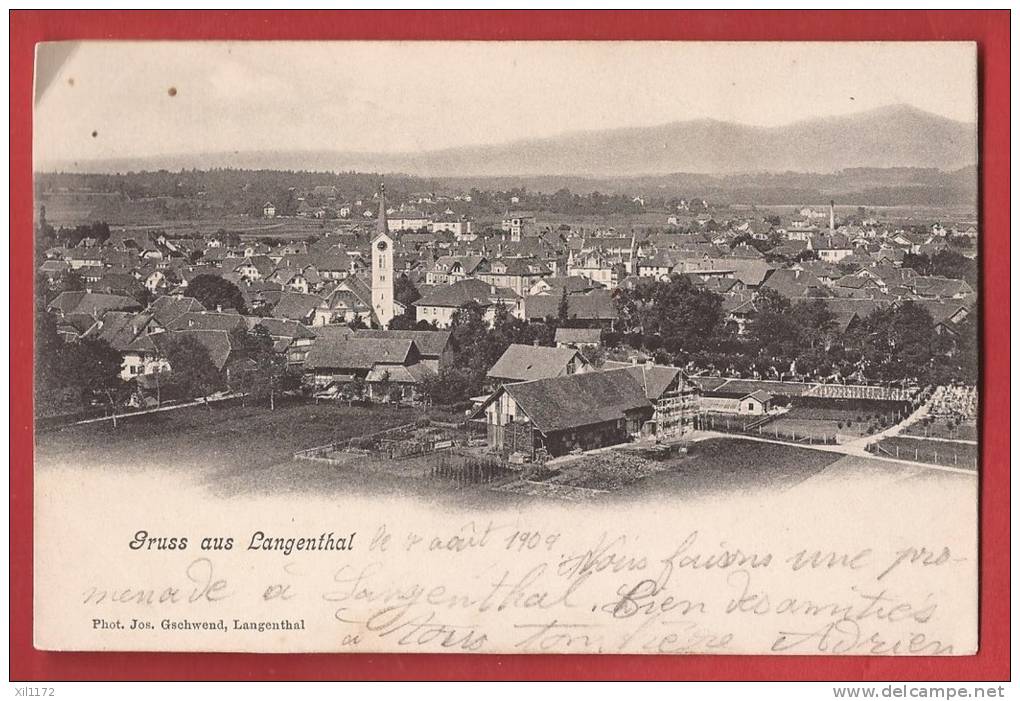 P928 Gruss Aus Langenthal Pioneer. Gelaufen In 1901. Gschwend - Langenthal