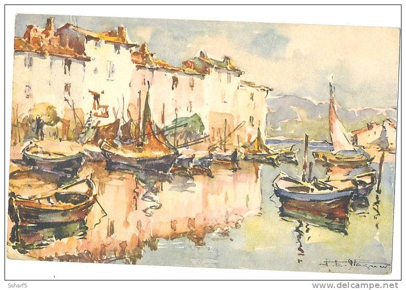 MARTIGUES Carte D'artiste (acquerelle) 1935 - Martigues