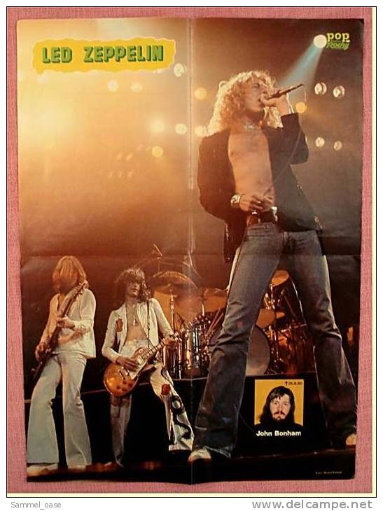 Poster  Led Zeppelin  -  Ca. 41 X 56 Cm  -  Von Pop Rocky Ca. 1982 - Plakate & Poster