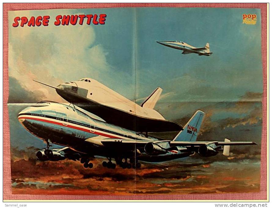 Poster  Space Shuttle - Ca. 56 X 40 Cm - Von Bravo Ca. 1982 - Poster