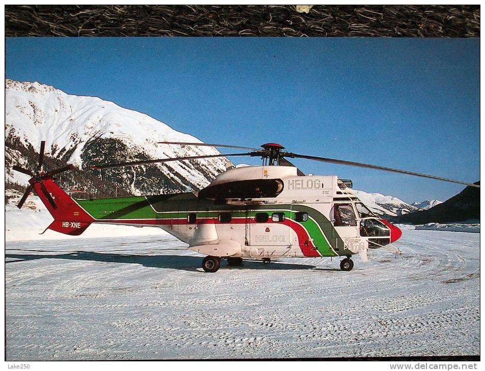 SUPER PUMA HELOG  HB-XNE   SAMEDAN ST.MORITZ - Helicopters