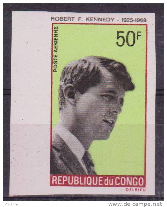 CONGO    IMP/NON DENT.  ROBERT F KENNEDY       YVERT N° PA73**MNH  Réf  1128 - Kennedy (John F.)