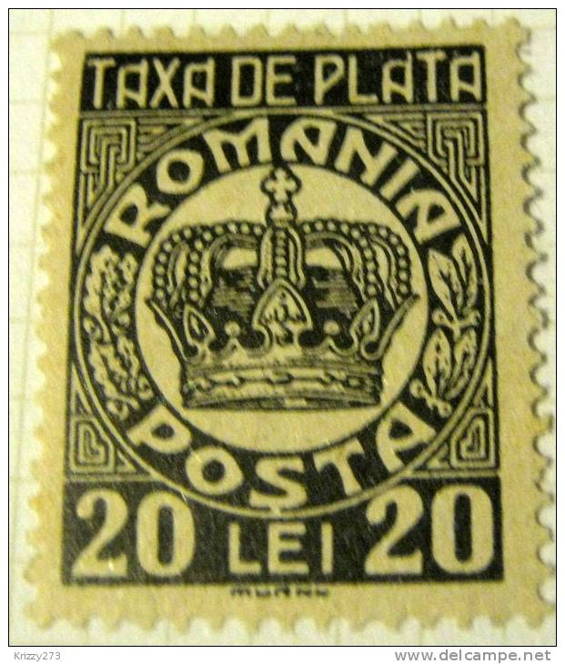 Romania 1932 Postage Due 20L - Mint - Postage Due