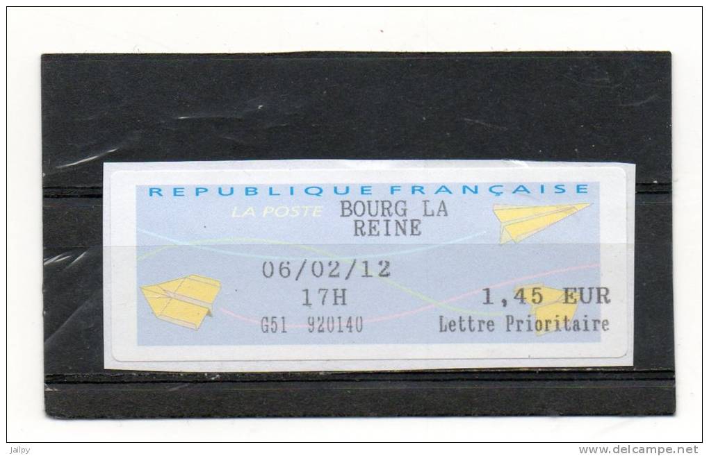 FRANCE   Timbre De Distributeur  1,45 €   Lettre Prioritaire - 2000 « Avions En Papier »