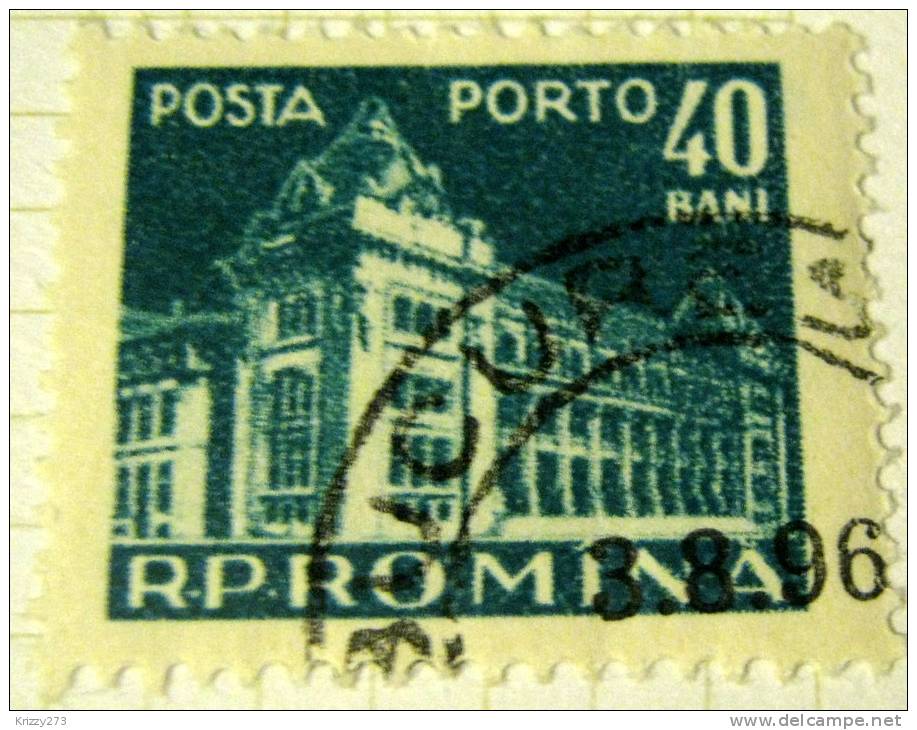 Romania 1957 Postage Due 40b - Used - Strafport