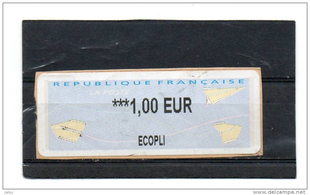 FRANCE   Timbre De Distributeur  1,00 €   Ecopli - 2000 « Avions En Papier »