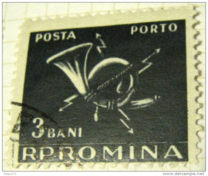 Romania 1957 Postage Due 3b - Used - Strafport