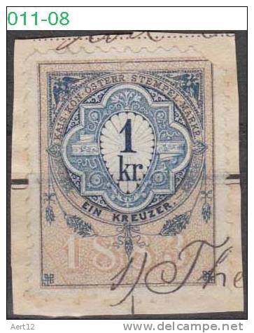 AUSTRIA, 1883, Revenue Stamp, 1 Kr. - Fiscale Zegels