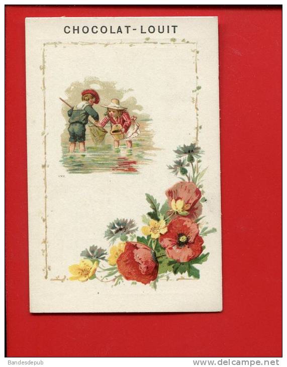 LOUIT  CHARMANTE CHROMO FLEUR COQUELICOT BOUTON OR BLEUET ENFANT PECHE EPUISETTE MER - Jacques