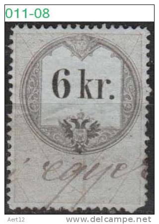 HUNGARY, 1863, Austrian Revenue Stamp, Used In Hungary ; CPRSH. 83 - Fiscali