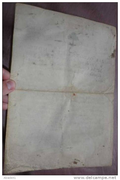 1698 Parchemin Ordonnance Royale De Création Armoiries En Champagne Troies ( Troyes ) Pour 1 Conseiller Roi Blason Peint - Historische Dokumente