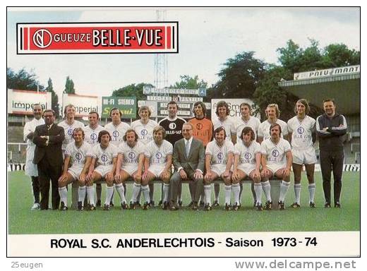 BELGIUM 1973 POSTCARD - Clubs Mythiques