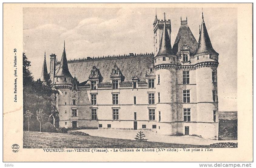 -86- VOUNEUIL SUR VIENNE  Le Château De Chistré - Vue Prise De L'est - TB Neuve / Unused - Vouneuil Sur Vienne