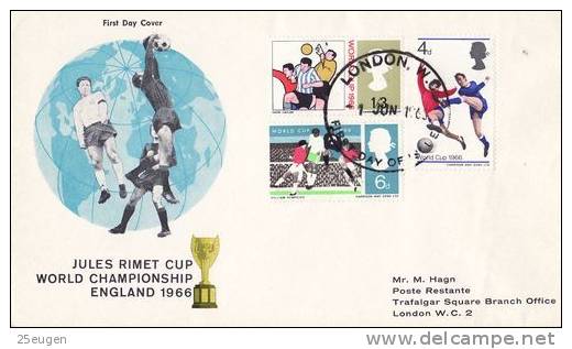 GREAT BRITAIN 1966 MICHEL NO 422-4 FDC - 1966 – England