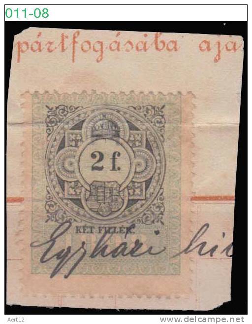 HUNGARY, 1898, Revenue Stamp, CPRSH. 303 - Revenue Stamps