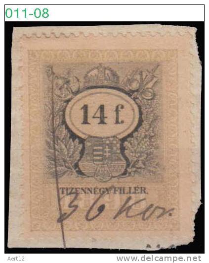 HUNGARY, 1898, Revenue Stamp, CPRSH. 308 - Revenue Stamps