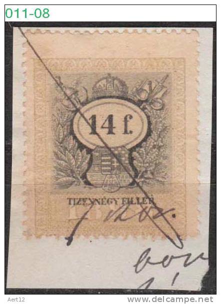 HUNGARY, 1898, Revenue Stamp, CPRSH. 308 - Fiscali