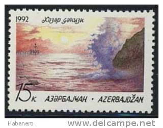 AZERBAIJAN 1992 Mi II CASPIAN SEA MINT STAMP ** - Aserbaidschan