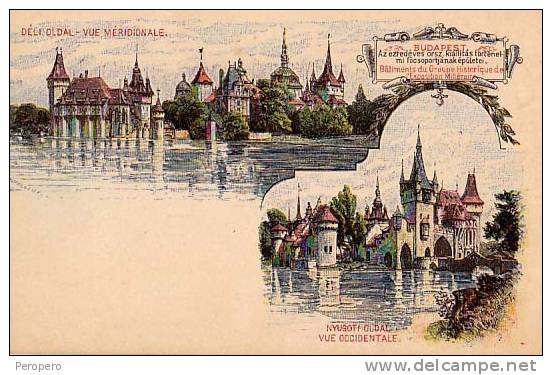 AK UNGARN HUNGARY BUDAPEST LITHO KARTE OLD POSTCARD VOR 1904 - Ungarn