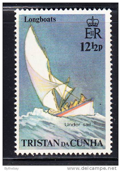 Tristan Da Cunha MNH Scott #177 12 1/2p Longboat Under Sail - Longboats - Tristan Da Cunha