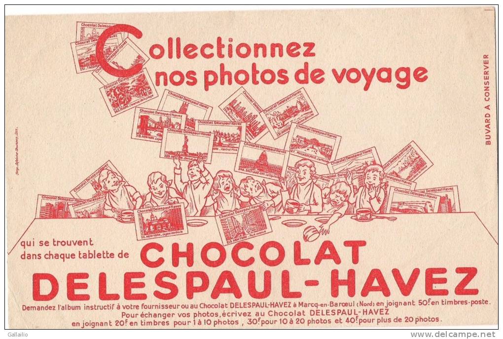 CHOCOLAT DE LESPAUL-HAVEZ  COLLECTIONNER NOS PHOTOS DE VOYAGE - Chocolat