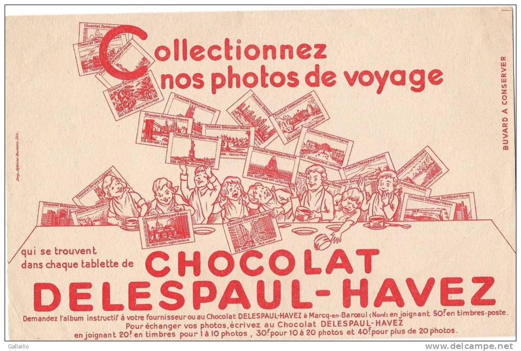 CHOCOLAT DE LESPAUL-HAVEZ  COLLECTIONNER NOS PHOTOS DE VOYAGE - Kakao & Schokolade