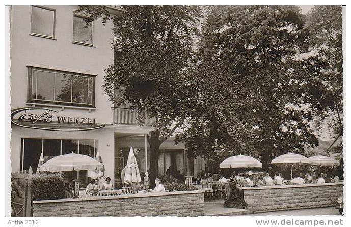 AK Bad Hersfeld Hotel Cafe Wenzel Nachtigallenstr. 3 Sonnenschirm Sw 60er - Bad Hersfeld