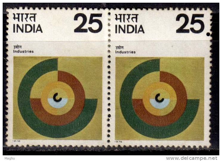 India MH Pair 1976, Industrial Development, - Ungebraucht