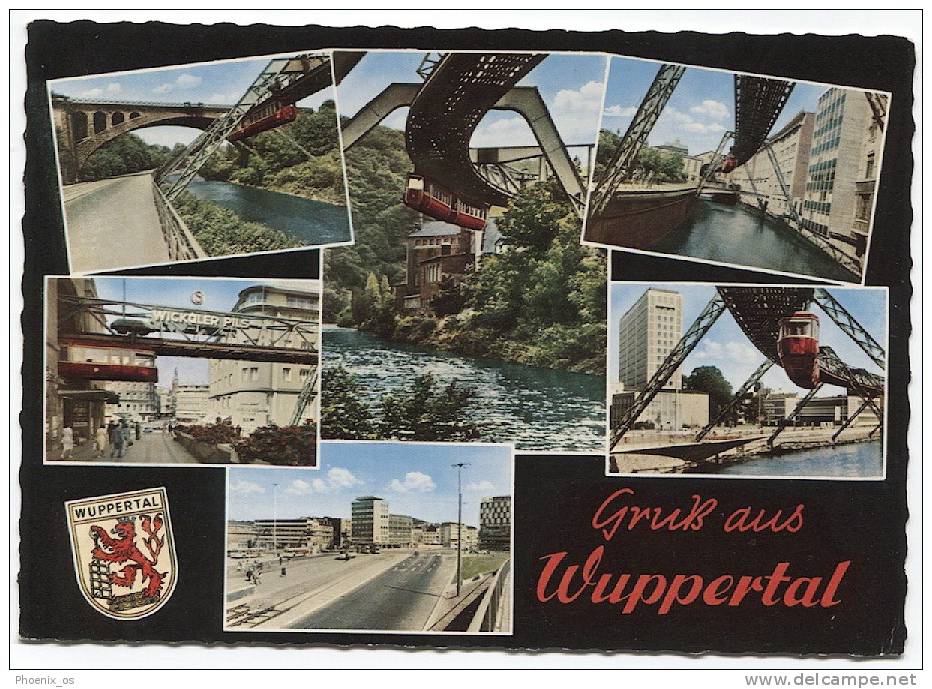 GERMANY - WUPPERTAL, Mosaic Postcard, 1966. - Wuppertal