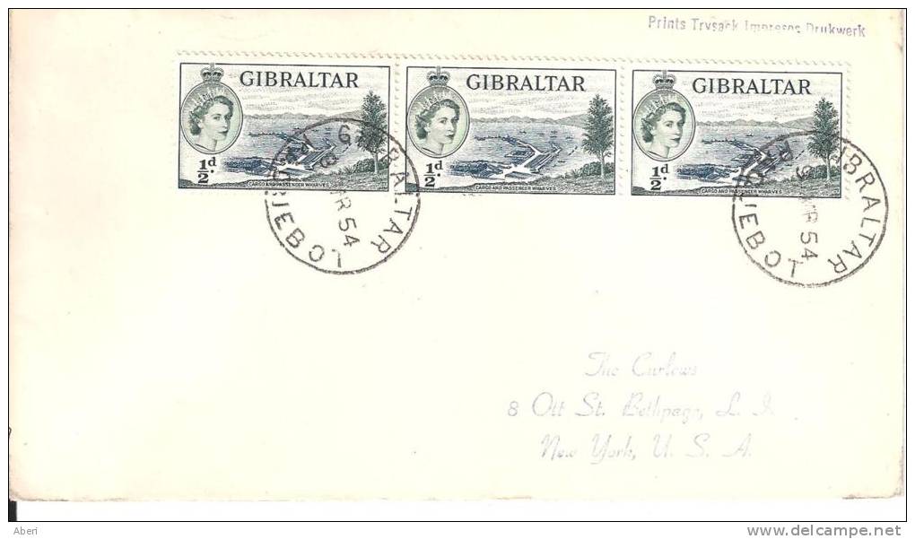 8335  GIBRALTAR PAQUEBOT En 1954 - Maritime Post