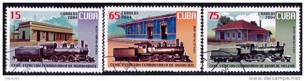 2004 - Mi 4644-4646 - OLD LOCOMOTIVES - Used Stamps