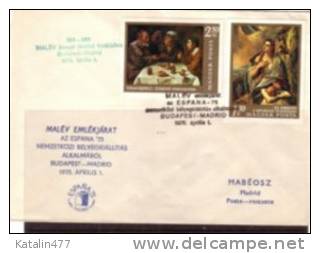 1968. Hungary, Espana, International Stamp Exhibition, Memory Malev Flightcancellation,  FDC - FDC