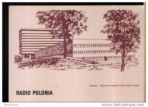 Sw Reception Qsl Radio Polonia Freq.1503 Kc/s Warsaw Memorial Hospital Child Health Centre - Radio