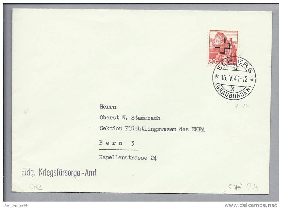 CH Heimat GR Schiers 1941-05-16 Brief Flüchtlingswesen - Officials