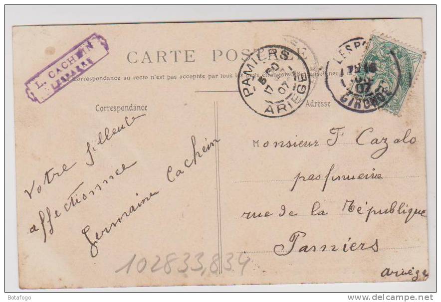 CPA DPT 33 LESPARRE MEDOC , LA CAISSE D EPARGNE EN 1907 !!! - Lesparre Medoc