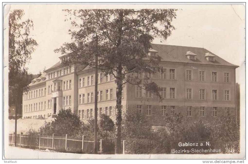 Gablonz An Der Neisse Bezirks Siechenhaus 29.7.1929 Gelaufen Jablonec Nad Nisou - Boehmen Und Maehren