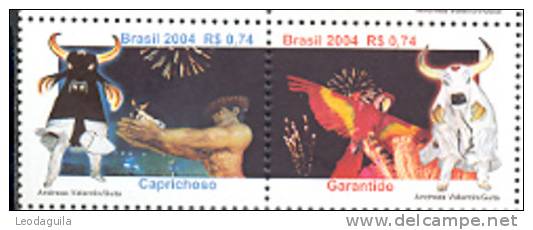 BRAZIL #2929 St  -  FOLK  FESTIVAL OF PARINTINS  - 3  SCANS - STAMPS AND POSTCARDS - Nuovi