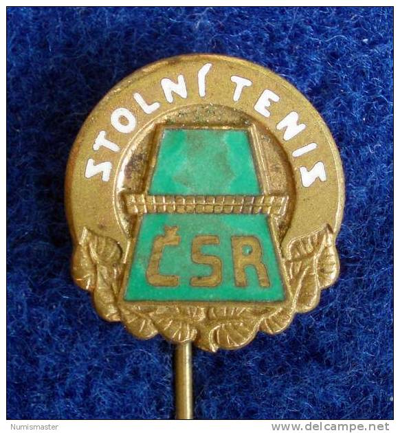 CZECHOSLOVAKIA , OLD ENAMEL TABLE TENNIS PIN - Tafeltennis