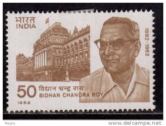 India MH 1982,  Bidhan Chandra Roy, Physician &amp; Politician, Health, Medicine, - Unused Stamps