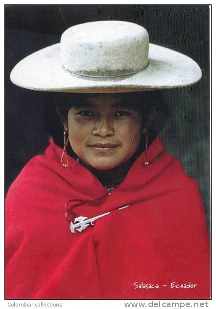 Lote PEP146, Ecuador, Postal, Postcard, Mujer Salasaca, Indigenous Activities, Actividades Indigenas - Equateur