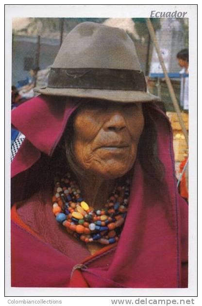 Lote PEP149, Ecuador, Postal, Postcard, Mujer Puruha, Indigenous Activities, Actividades Indigenas - Equateur