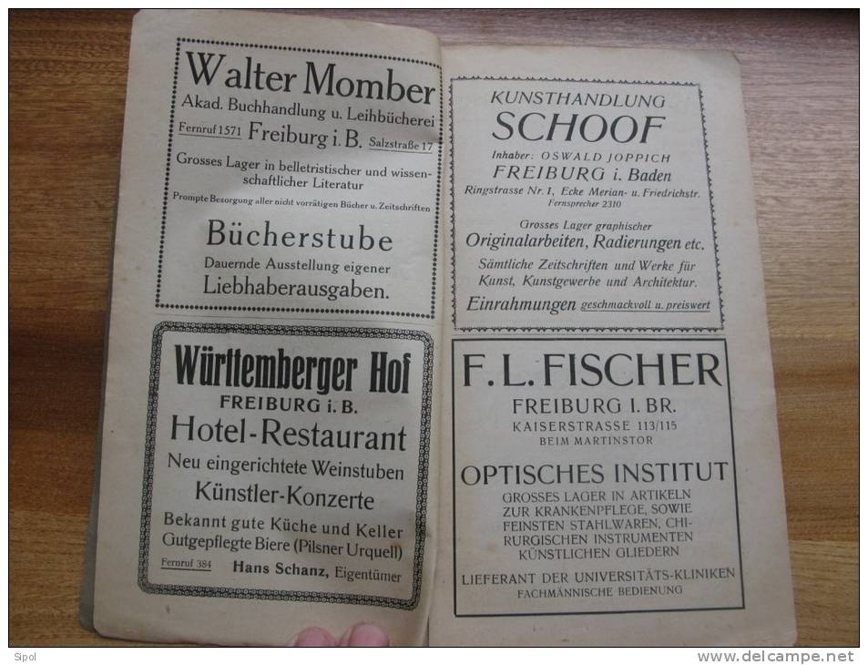 Freiburg I Br Par Dr Oskar Haffner Otto Weber Heilbronn Beckmann Führer  84 P + Pages Publicitaires - Bade-Wurtemberg