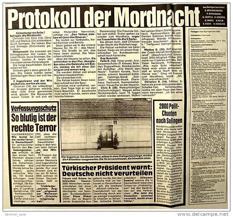 BILD-Zeitung Vom 5. Juni 1993 ;  Kurt Felix : Verstehen Sie Spaß Machte Mich Zum Wrack - Autres & Non Classés