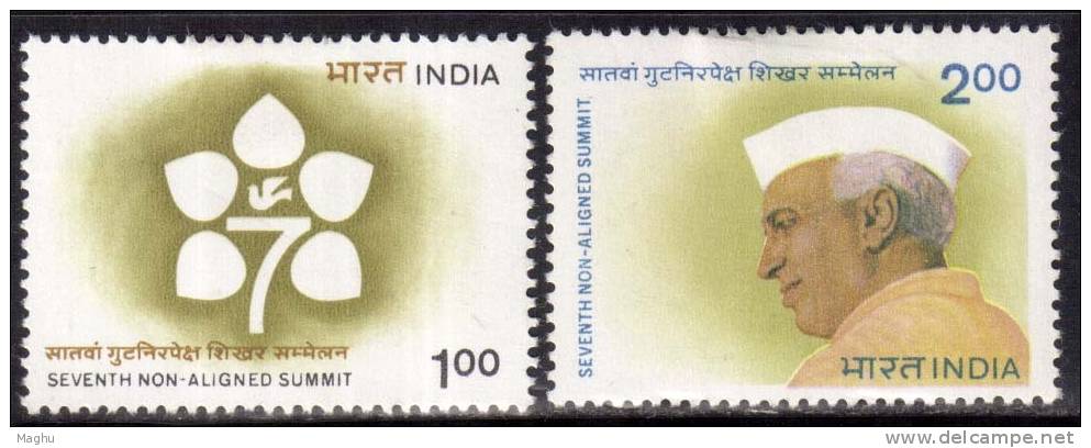 India MH 1983, Set Of 2,  World Non Aligned Summit Conference, - Neufs
