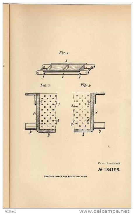 Original Patentschrift - J. Kneifl In Prosek , Böhmen , 1906 , Eisenform Für Ziegel , Ziegelei , Dachziegel !!! - Eisenarbeiten