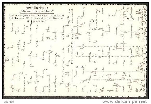 TODTNAUBERG TODTNAU Jugendherberge Michael Fleiner-Haus Ca. 1945 - Todtnau