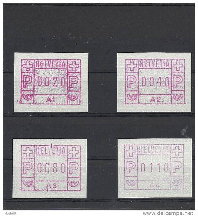 A1 - A4 Postfrisch A3 Mit Farbnat KW 150 - Automatic Stamps