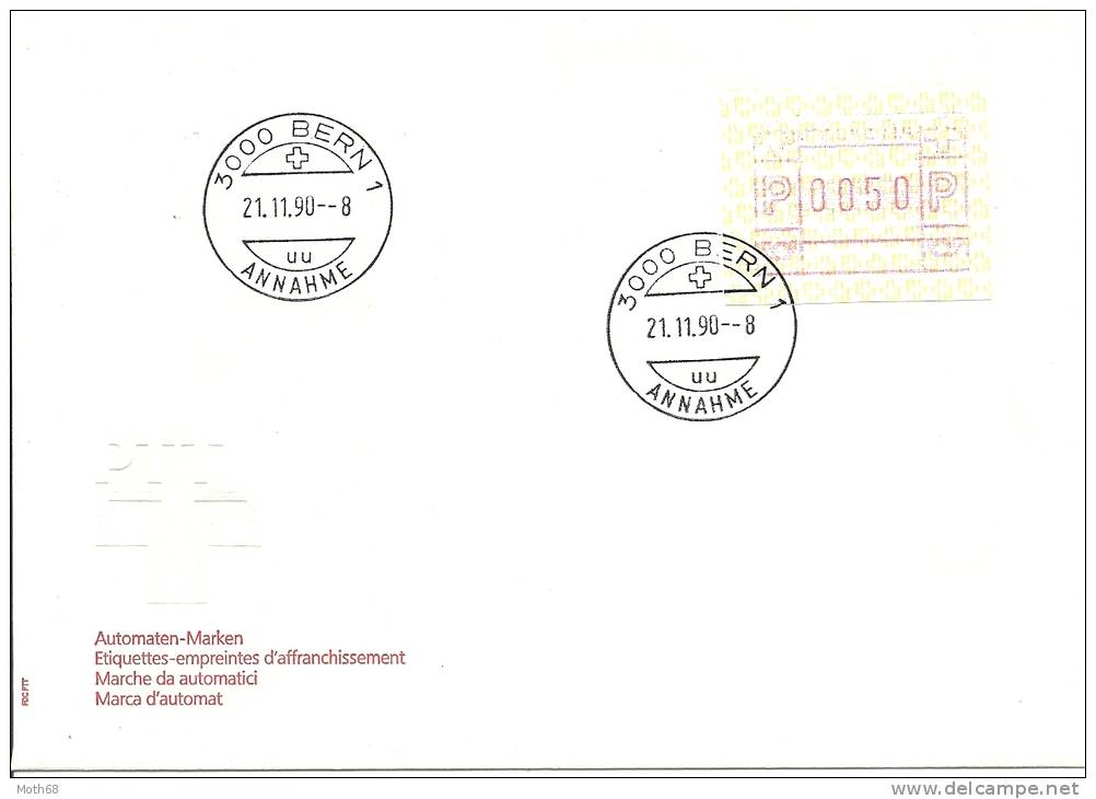 Typ8 Frühdatum Bern 5.11.90 Auf FDC PTT Brief KW 180 - Automatic Stamps