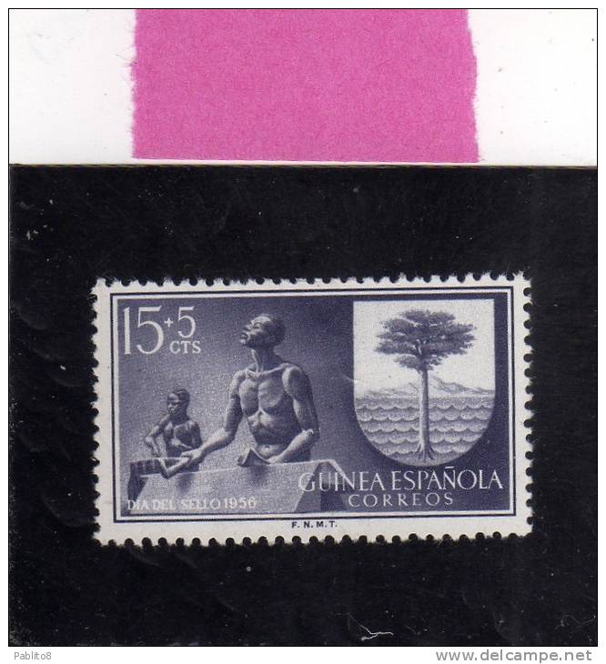 GUINEA ESPANOLA - SPANISH - SPAGNOLA 1956  DIA DEL SELLO - STAMP DAY - GIORNATA DEL FRANCOBOLLO MH - Guinea Española