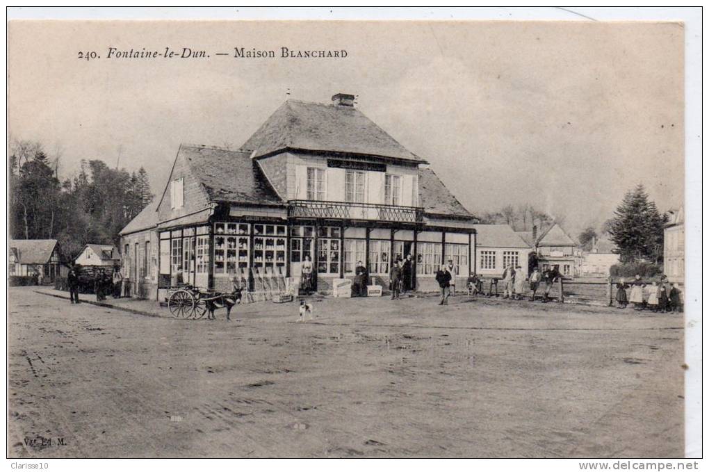 76 Fontaine Le Dun Maison Blanchard Belle Animation Attelage Avec Ane - Fontaine Le Dun